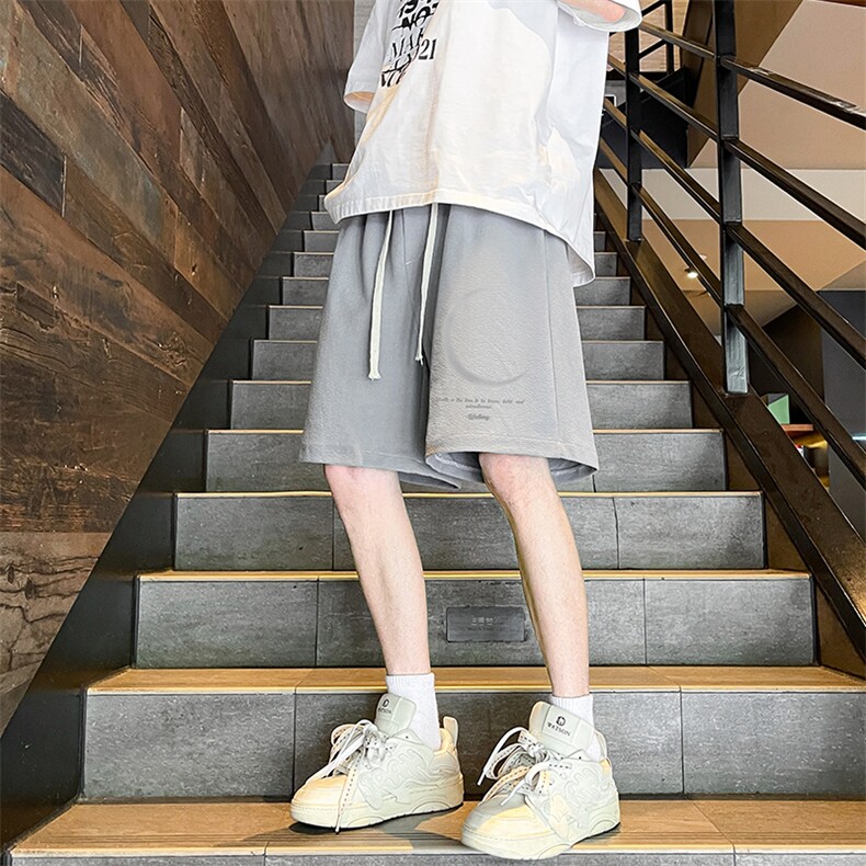 冰丝短裤男士大码宽松休闲五分裤男运动中裤MK37349-P15,男装休闲裤,电商A040