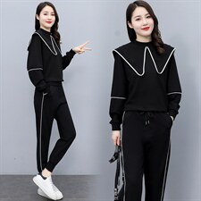 运动套装女春2022新款流行宽松显瘦时尚炸街气质卫衣休闲两件套，女装套装/套裙，曼娅璐