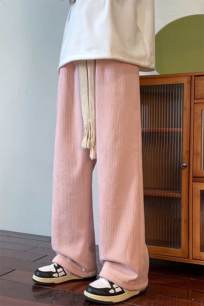 8XL-M特大码胖子加厚雪尼尔运动裤加绒灯芯绒卫裤男9028P45控58,男装休闲裤,电商D206-1