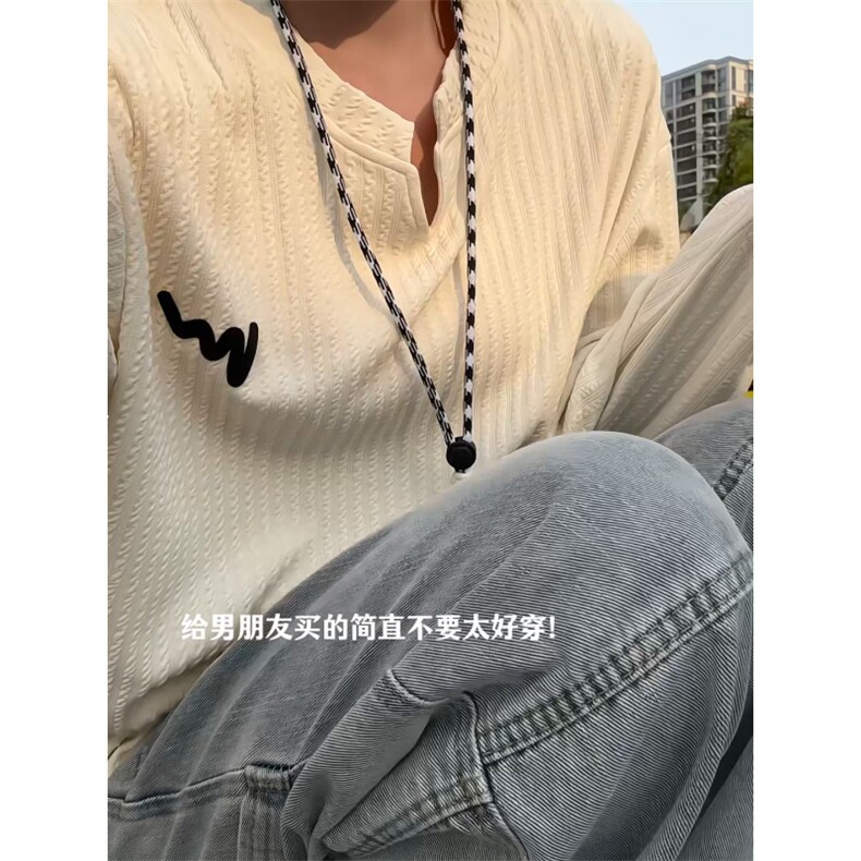 XZ809A/VVV12/P35/控48美式V领肌理感硅胶印花百搭长T恤卫衣,男装T恤,星座809A(原222-1)