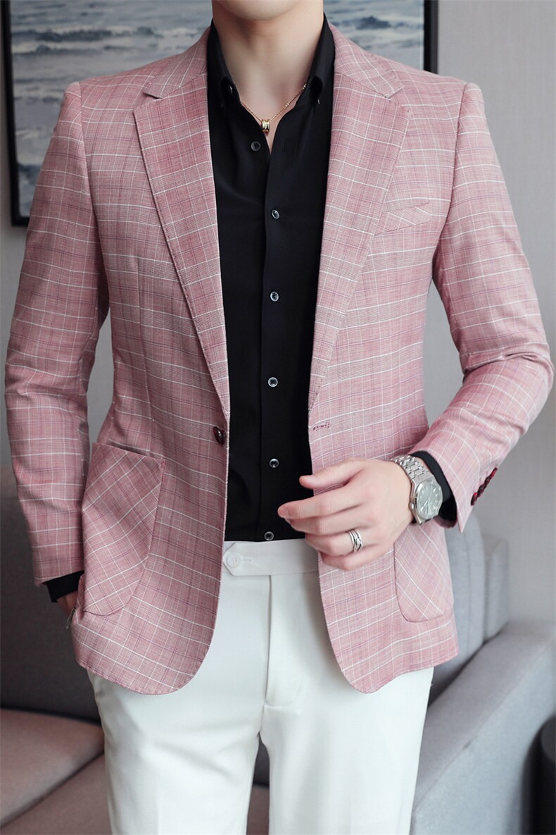 26做货-男士休闲西装修身韩版西服外套小西装上衣DX6848P165,男装西服套装,电商D216