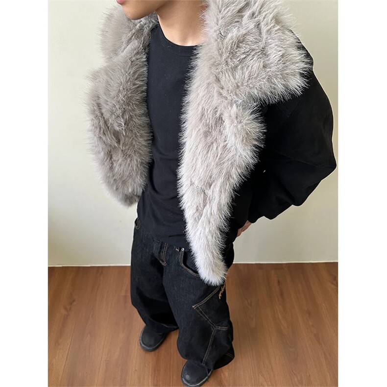 [网图]座山雕做旧麂皮加厚棉服毛领外套5D1198-TP105178,男装棉衣,电商A102
