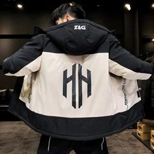 冬装男加厚棉衣连帽潮流保暖宽松外套上衣棉袄流行棉服Y9126-P75，男装棉衣，星座610（原A335）