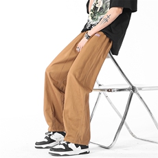 美式vibe潮牌运动休闲裤夏季宽松直筒hiphop垂感长裤男K6381-P35，男装休闲裤，星座512-3