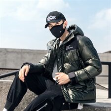 2020冬装新款亮面插色连帽棉衣男保暖潮流外套A438-811，男装棉衣，电商A438