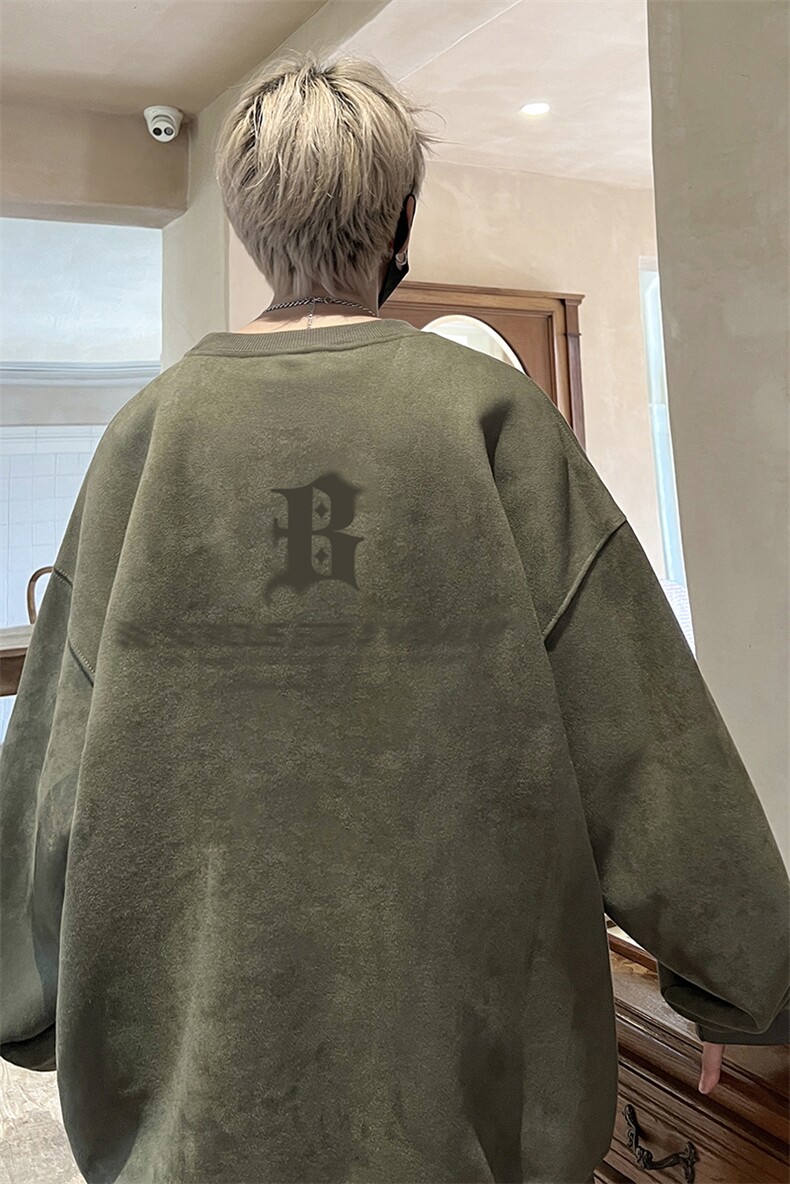 量大优可提供视频麂皮绒卫衣圆领HD019-1-LPYL4121-P30,男装卫衣,电商019-1