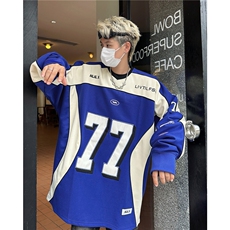 美式重磅机车服卫衣男冬撞色拼接衫cleanfit赛车服外套WB376-P68，男装卫衣，星座412-3