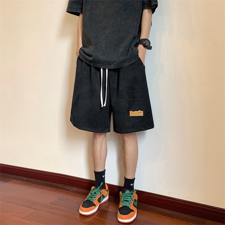 230g重磅麂皮绒短裤男大码休闲五分裤M-5XLFSDK03P30严控48,男装牛仔裤,电商B219B