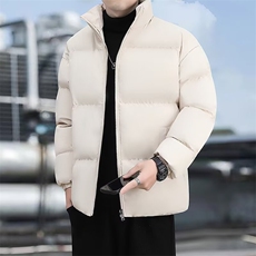 冬季纯色立领棉衣男女新款棉袄情侣装面包服保暖短款棉服外套，男装棉衣，星座1210-1