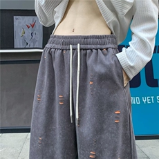 休闲裤男女韩版潮流拼色帅气百搭高街2025秋冬ins长裤K6728-P51，男装休闲裤，星座412-3