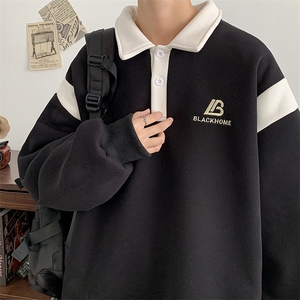 供抖音高品质卫衣男港风拼色刺绣外套416B-1-WY699-P55限78