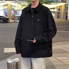 J183-P80秋季水洗复古翻领休闲夹克外套，适合二开，男装夹克，星座109