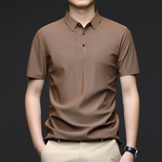 高档男士Polo衫时尚翻领短袖T恤商务休闲男款夏季纯色半袖体恤潮，男装Polo衫，电商B212（原钱塘6029）