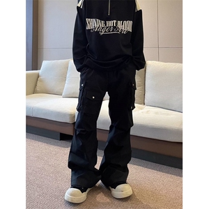 新款美式潮流工装直筒时尚百搭休闲长裤-XZ820-网络图图片
