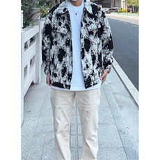 扎染牛仔外套男港风痞帅炸街上衣春秋季情侣宽松工装夹克J2194，男装夹克，星座1116A（原606A-3）
