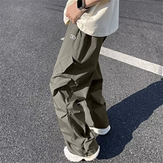 美式高街工装伞兵裤男夏季2024新款潮牌阔腿宽松复古直筒休闲，男装工装外套，星座716-3