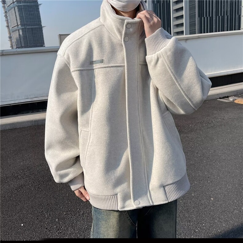 假两件外套男秋冬季新款潮牌小众设计感美式夹克上衣W92966-p96,男装夹克,星座1008
