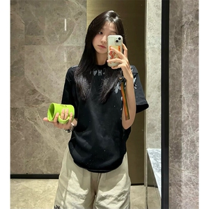 万针全刺绣工艺抖音得物高品质260克重磅纯棉双纱美式高街短袖T恤