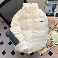 慵懒2026冬新款美式字母刺绣立领棉服男女宽松保暖棉袄TTM28P65，男装棉衣，星座1013-5
