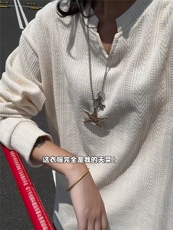 XZ809A/SYR32/特P25/控49麦穗纹V领长袖长袖T恤卫衣，男装T恤，星座809A(原222-1)