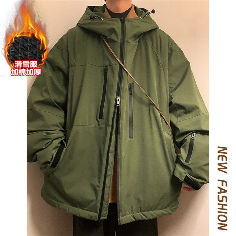 24冬单板双板防风防水滑雪服男士大码加棉加厚高级感外套M70-P140,男装棉衣,电商A001