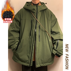 24冬单板双板防风防水滑雪服男士大码加棉加厚高级感外套M70-P140，男装棉衣，电商A001