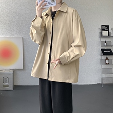 CS1159-特P33控58秋季潮流大码拼接高级感痞帅衬衫宽松外套男，男装衬衫，电商A059