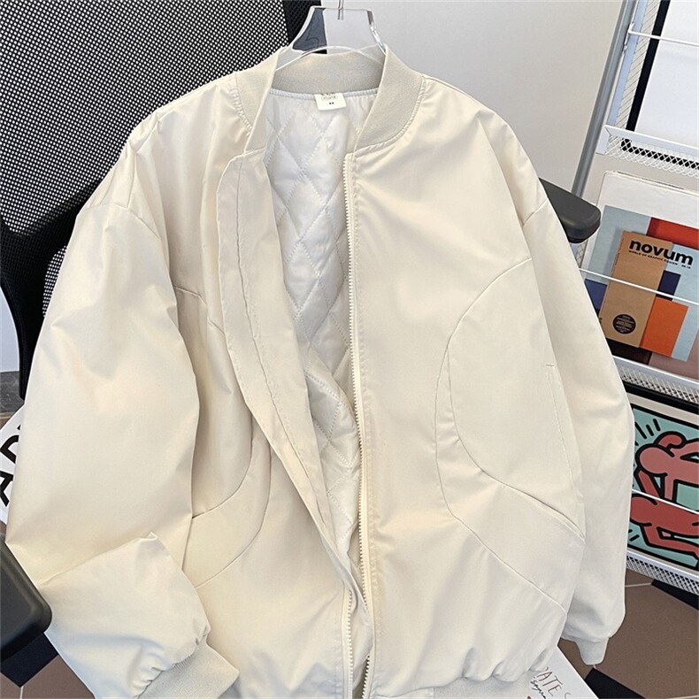 新款秋冬男士夹棉保暖夹克潮流复古时尚棒球服外套上衣,男装夹克,星座1013