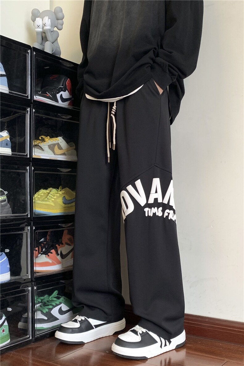 港风秋季新款大菠萝格300克宽松休闲裤卫裤B315-K23404-特p30控58,男装休闲裤,电商B315