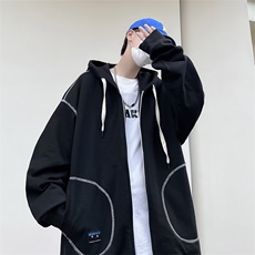 春秋韩版潮ins运动百搭休闲帽衫新款连帽开衫卫衣男W5624-P42，男装夹克，星座512-2