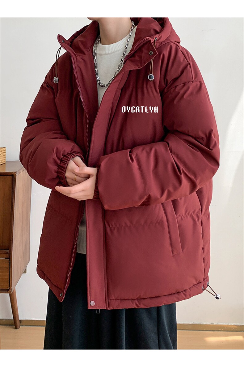 棉衣男冬季新款港风宽松羽绒棉连帽面包服学生棉服MF180-P69(现货,男装棉衣,星座214-3