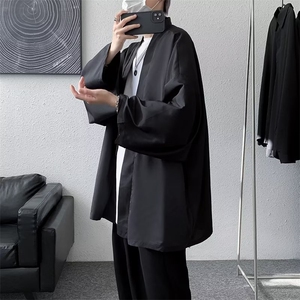 夏季新款男士七分袖风汉服薄款开衫冰丝防晒衣服外套-C250图片