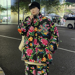 MY203东北大花加厚保暖防寒风汉服棉衣外套机车服棉袄男女潮图片