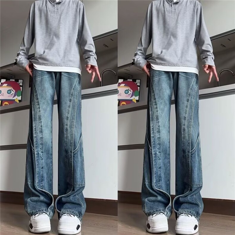 1506/Q8640/P50港风潮男夏季新款嘻哈ins潮高街潮流痞帅长裤图片