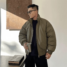 现货美式高街休闲棉衣夹克三防立领纯色户外工装加厚棉服外套，男装夹克，电商A486