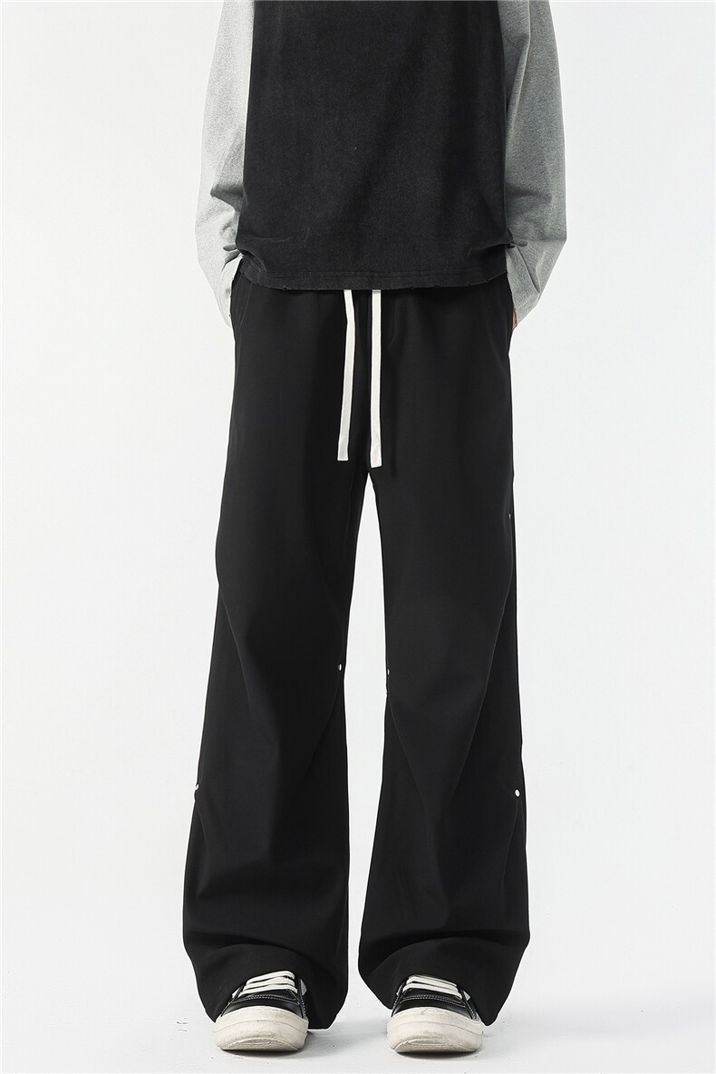 8XL-M秋冬美式冲锋裤子男士潮牌阔腿裤加厚直筒宽松长裤K9178P58,男装休闲裤,电商D206-1