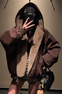 双面穿加绒坐山雕棉衣男 xh169-特p90图片