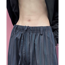 港风秋款男休闲裤条纹拼色直筒宽松长裤H2876P45，男装休闲裤，星座1013-1