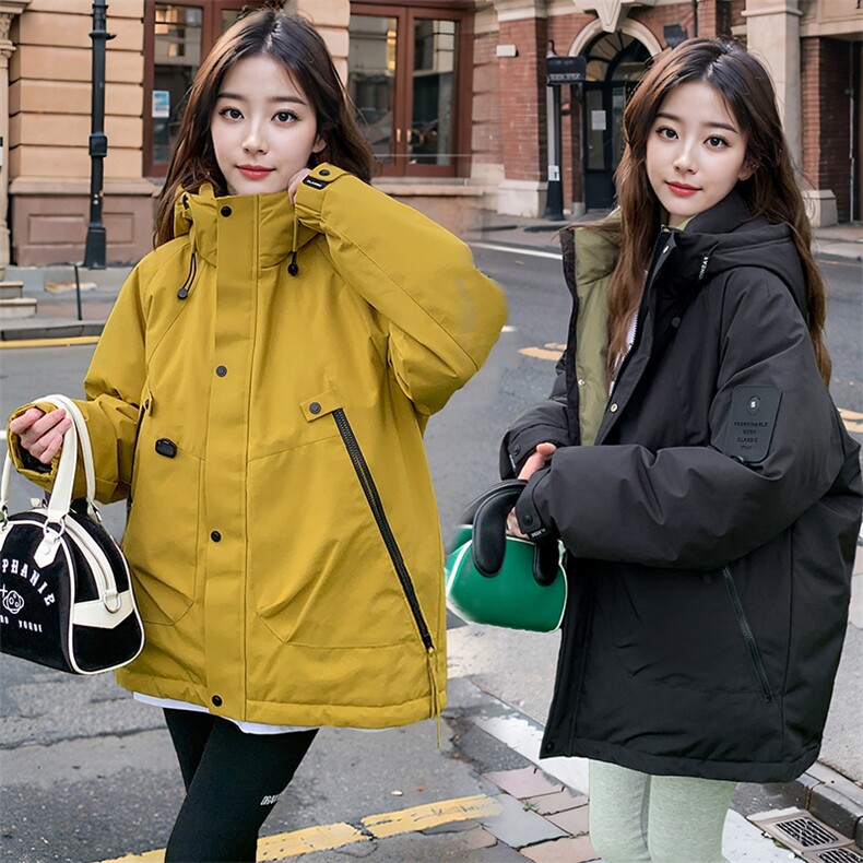 现货秒发2024冬装新款加厚韩版保暖棉衣棉服冲锋衣外套,女装棉衣/棉服,星宇服饰