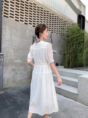 夏季棉麻连衣裙，女装连衣裙，昕叶良品