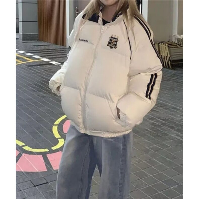 新款棉服女冬季复古藏青色宽松学院风休闲百搭外套M9003,男装棉衣,星座1116A（原606A-3）