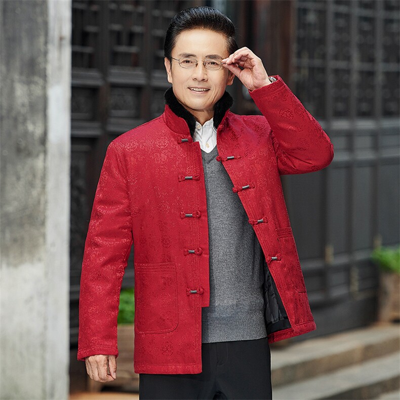 风唐装中老年可脱卸内胆休闲长袖爸爸装白鸭羽绒服TF028-235,男装羽绒服,星座1105-3