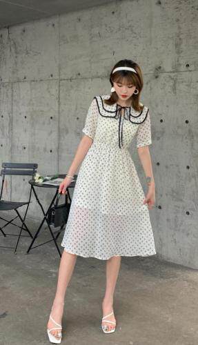 血纺面料连衣裙，，女装连衣裙，英利伊人