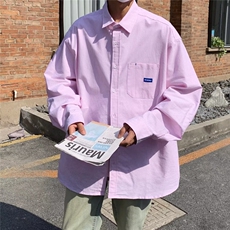 方领长袖百搭潮流新款潮衬衫日系ins原宿简约青春流行夏季男，男装衬衫，星座716-4