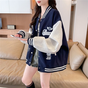 现货棒球服外套女2026春秋新款小个子超火休闲洋气减龄短款图片