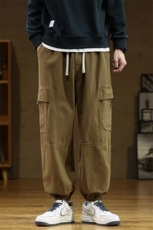 全棉水洗M-8XL秋季新款大码束脚潮流工装休闲卫裤109-K505-P60，男装休闲裤，星座109-1