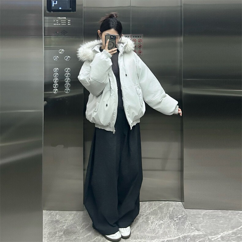A584-P108大毛领连帽棉服外套上衣防泼水防风上衣,男装棉衣,星座911