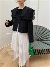 纯色小香风外套手工编制工艺。复古粗纺定制料，其它，Jarmore隽末