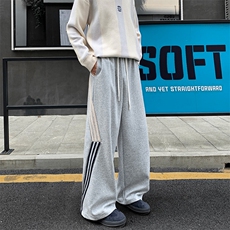 美式高街条纹卫裤男春秋季新款潮牌重磅宽松直筒休闲百搭运动裤子，男装休闲裤，星座810(原QT5070)