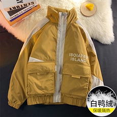 冬季新款羽绒服男大码休闲保暖上衣情侣工装外套6075P275限398，男装羽绒服，电商A089-1